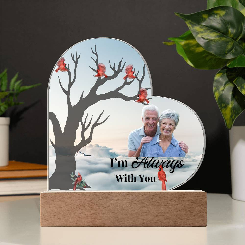 Personalized Memorial Acrylic Square and Heart Plaque