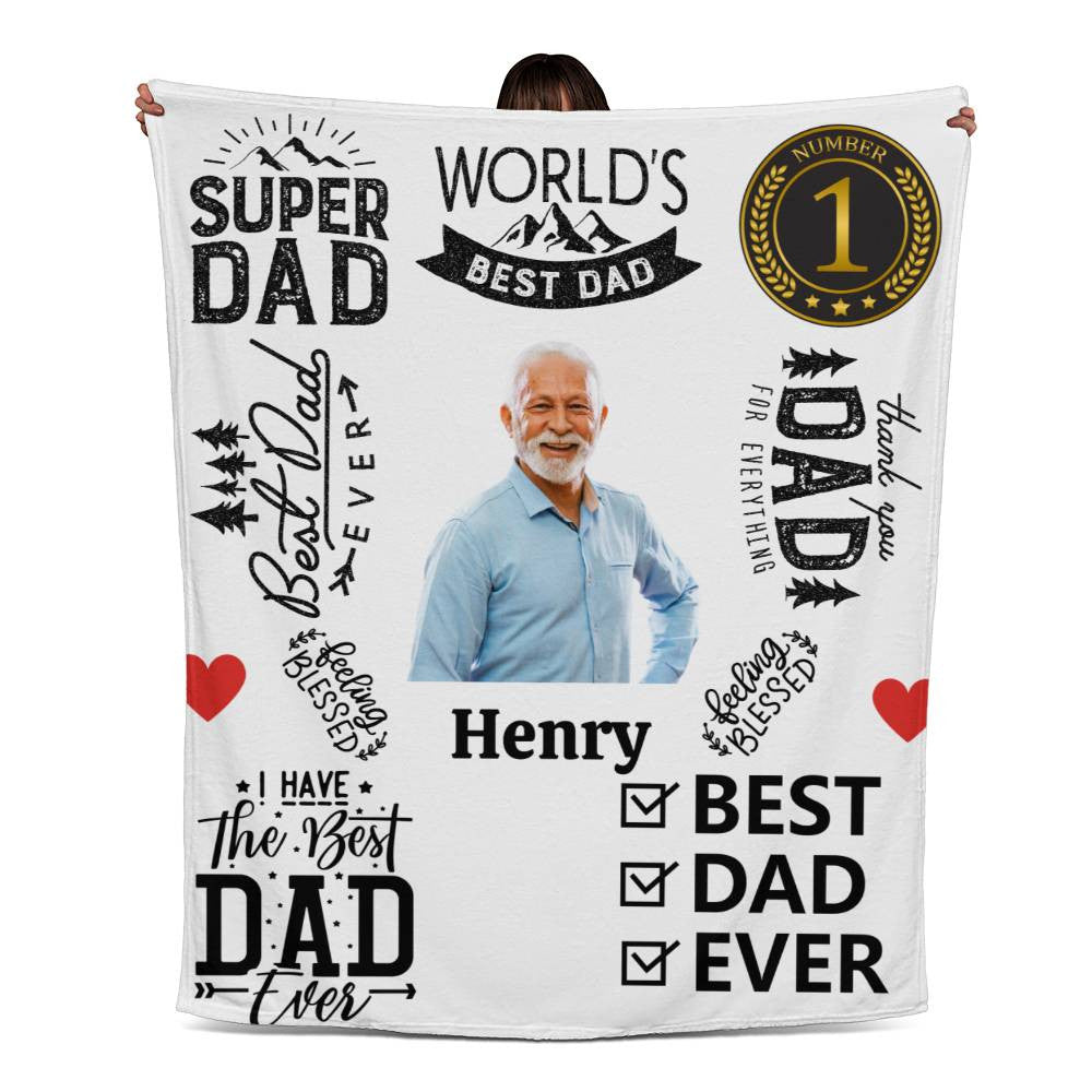 Super DAD- Jersey Fleece Blanket 50" x 60"
