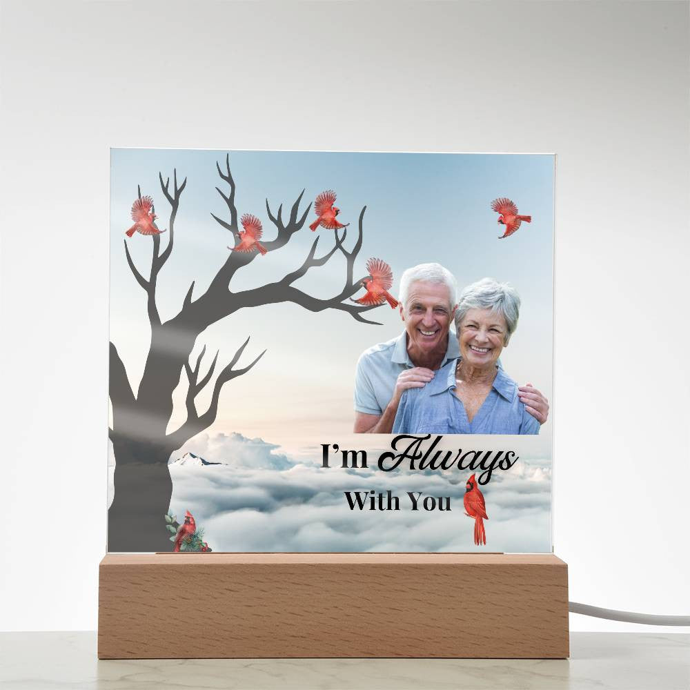 Personalized Memorial Acrylic Square and Heart Plaque