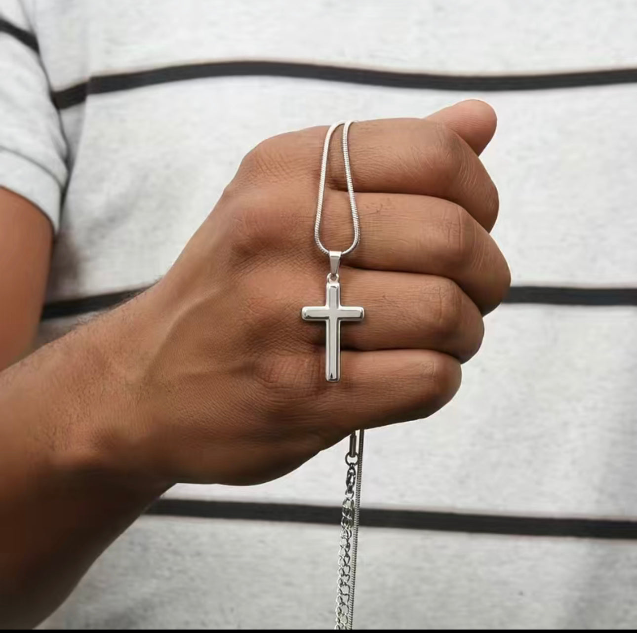 To My Bonus Son- Cross Necklace