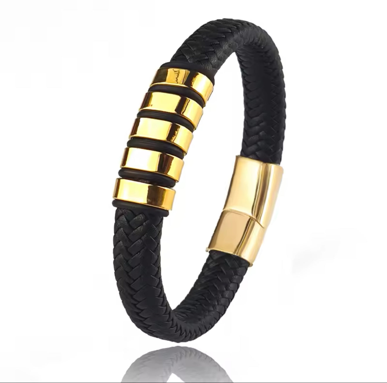 1-5 Personalized Leather Bracelet – Custom Engraved Leather Bracelet for Men