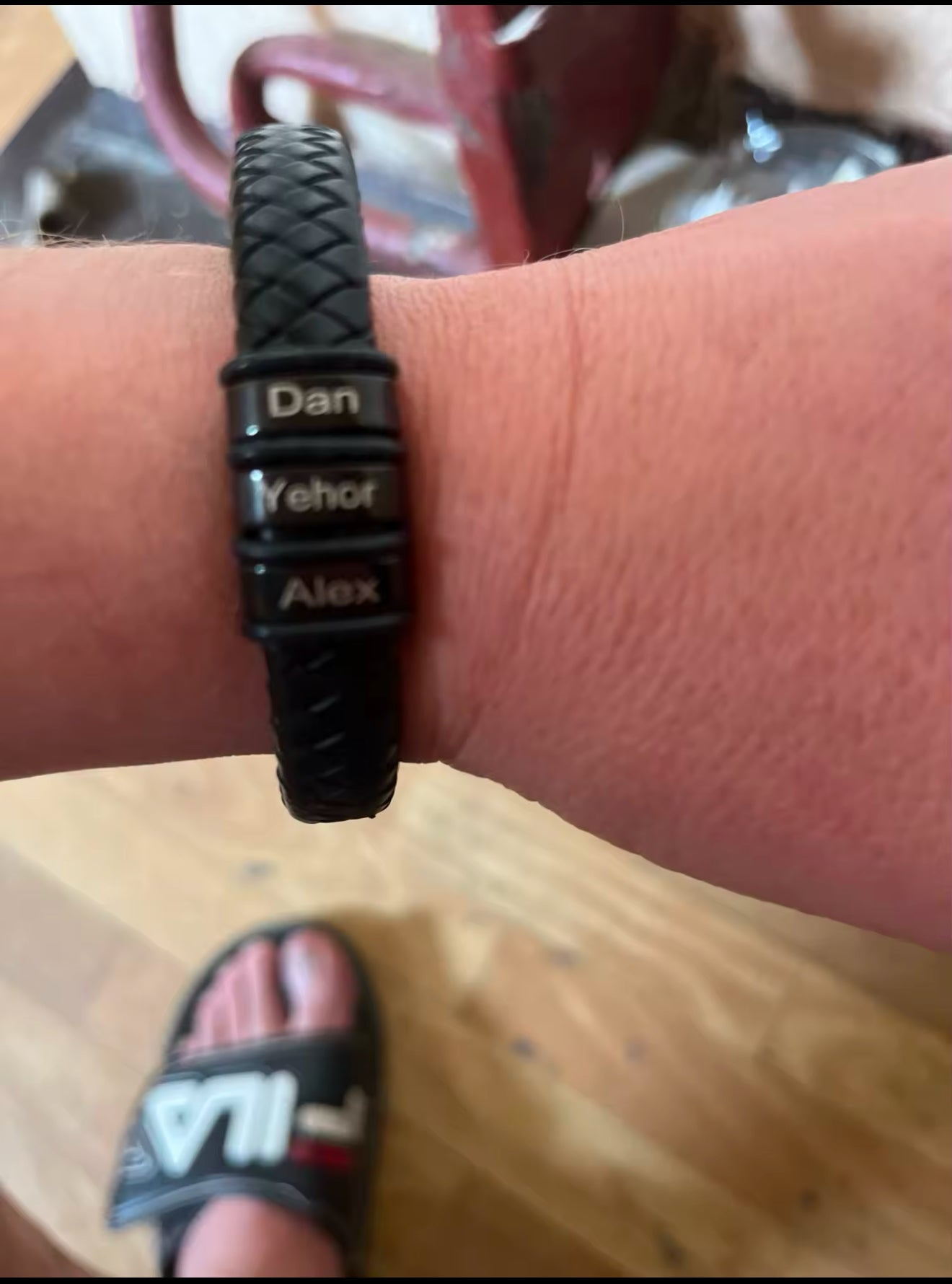 1-5 Personalized Leather Bracelet – Custom Engraved Leather Bracelet for Men