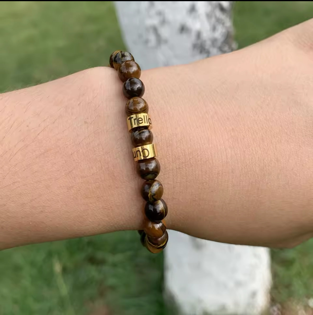 1-6 Personalized Bracelet – Custom Engraved Name Beads for Men & Women