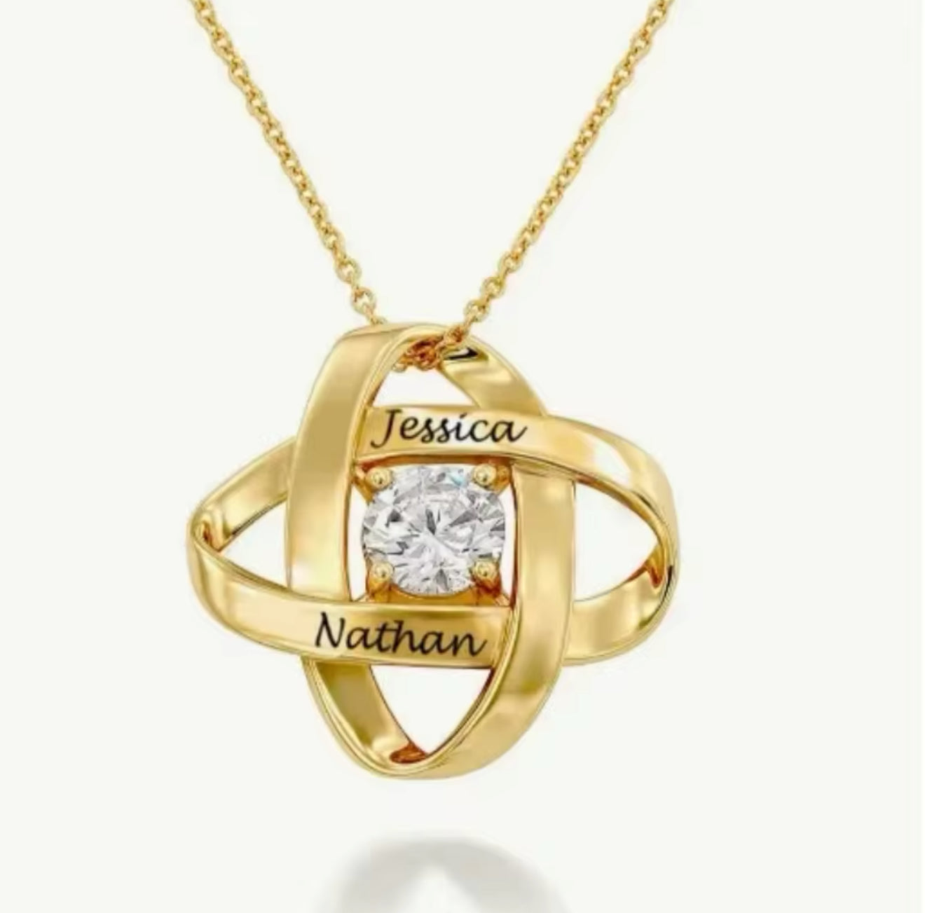 Personalized Name Galaxy Knot Necklace- 18K Gold filled - 1-4 Names