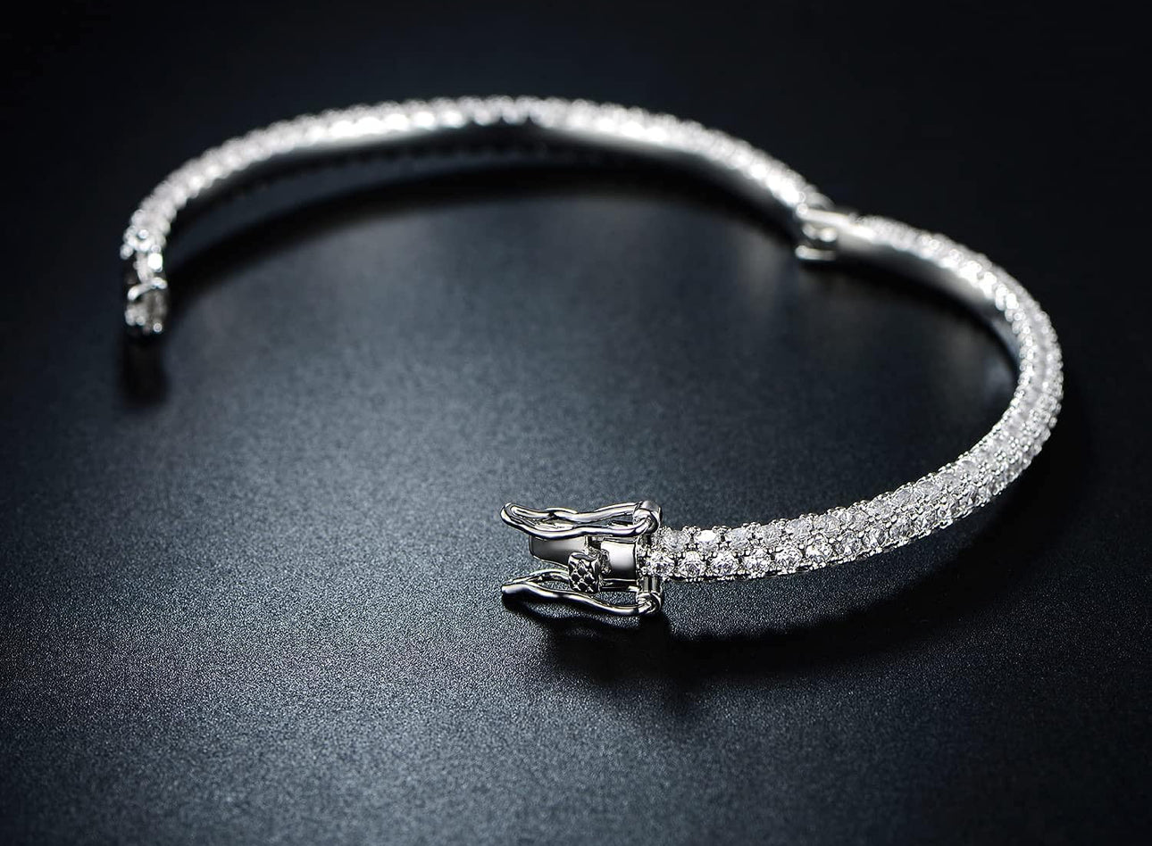 Radiant Elegance Pavé Crystal Bangle