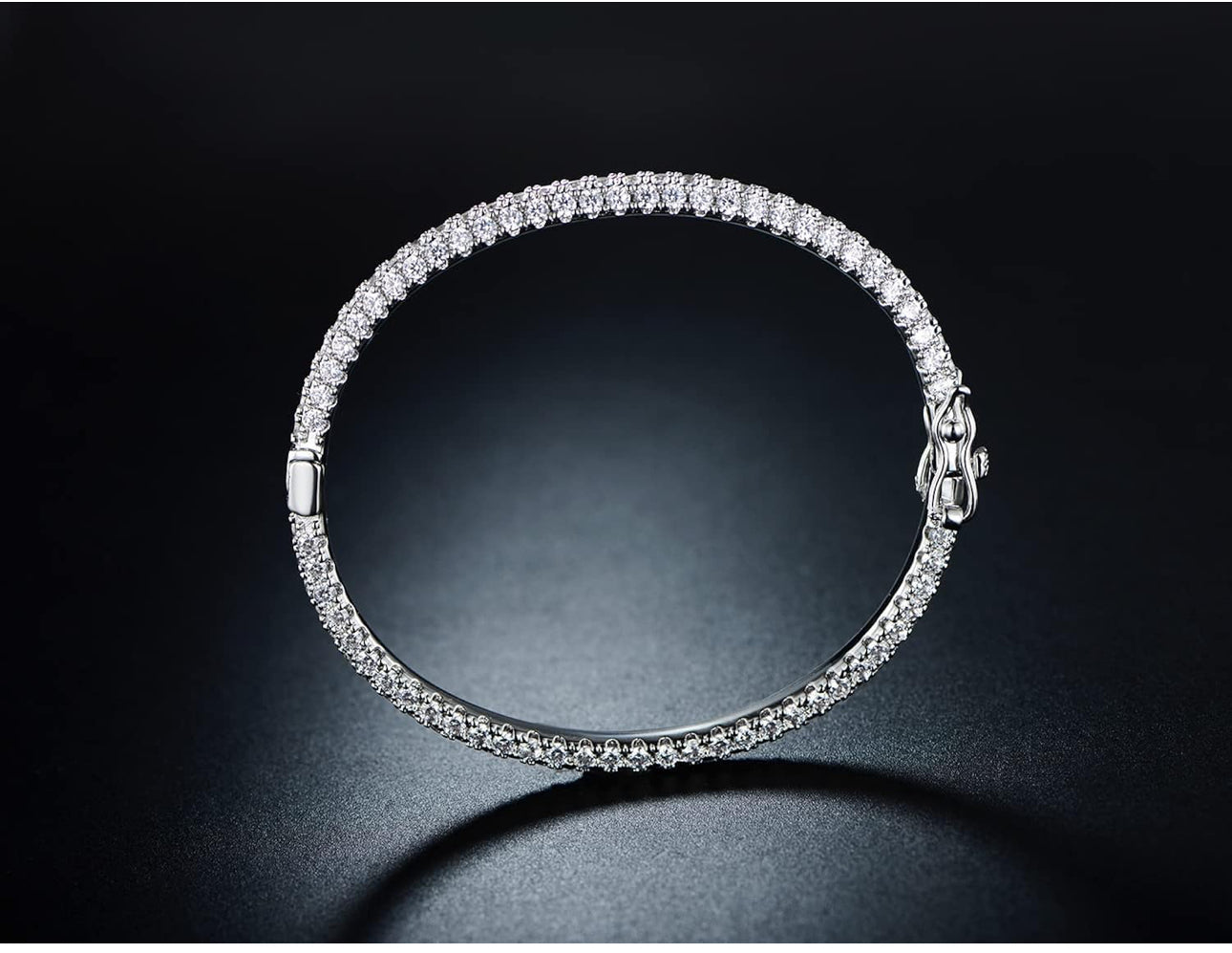 Radiant Elegance Pavé Crystal Bangle
