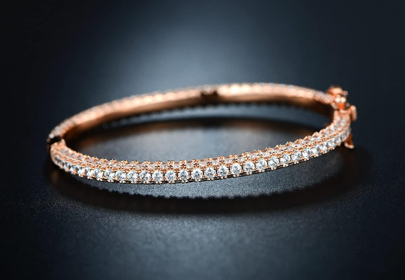 Radiant Elegance Pavé Crystal Bangle