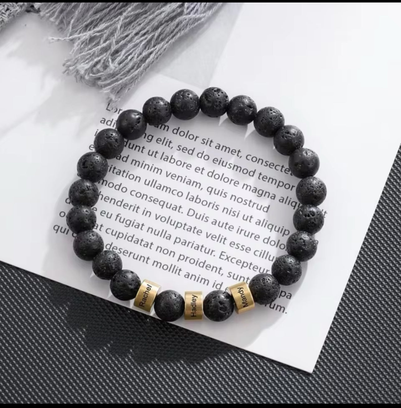 1-6 Personalized Bracelet – Custom Engraved Name Beads for Men & Women
