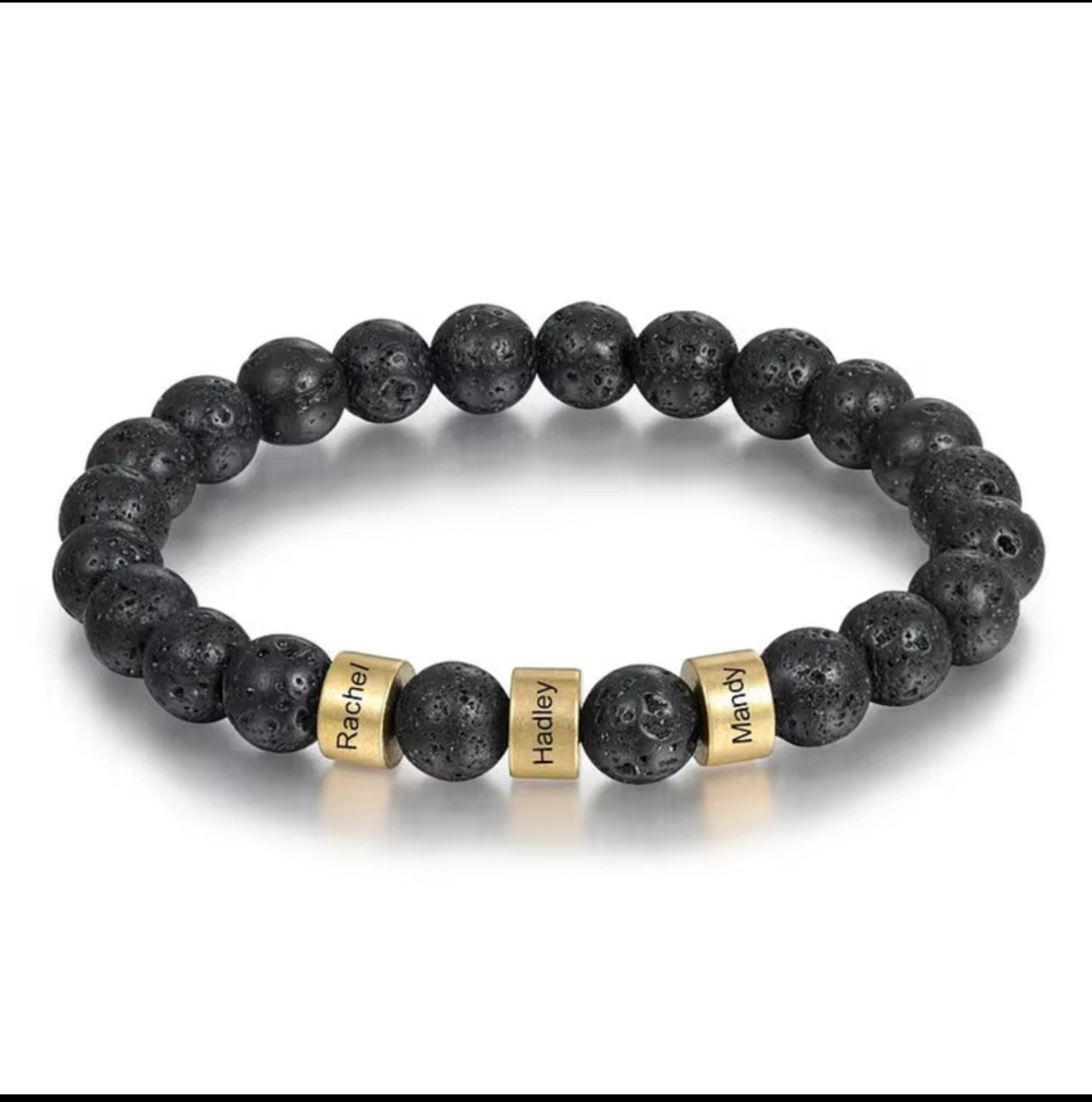 1-6 Personalized Bracelet – Custom Engraved Name Beads for Men & Women