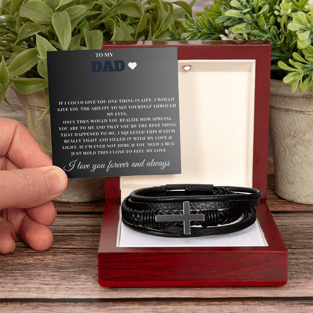 To My Dad- Cross Bracelet