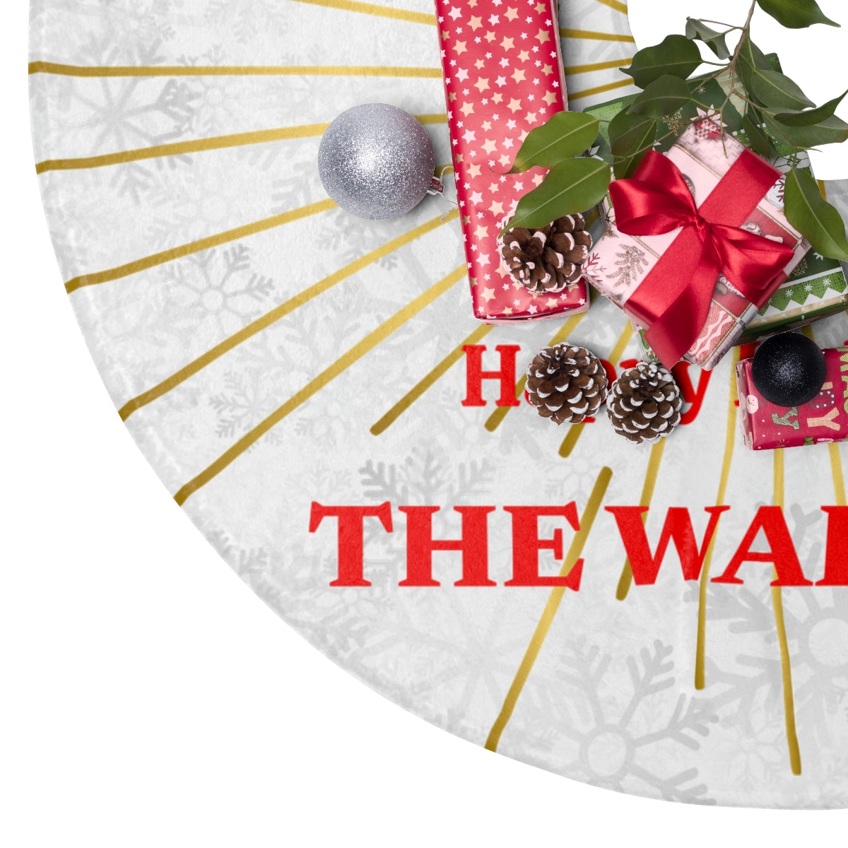Personalized Snowflakes Family Christmas Tree Skirts