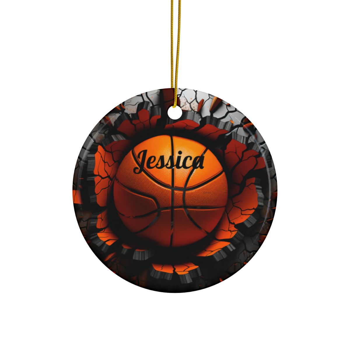 Custom Kid Photo And Sport Ornament - Personalized Two-Sided Decorative Ceramic Ornaments, Double-Sided (1pc, 3pcs, 5pcs, 10pcs) Regular price