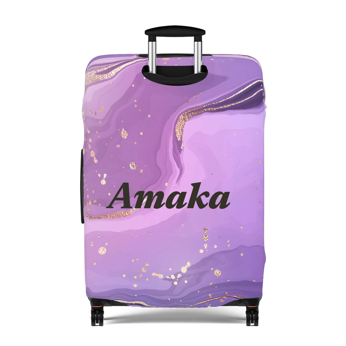 Personalized Marbel Design Name Luggage Cover