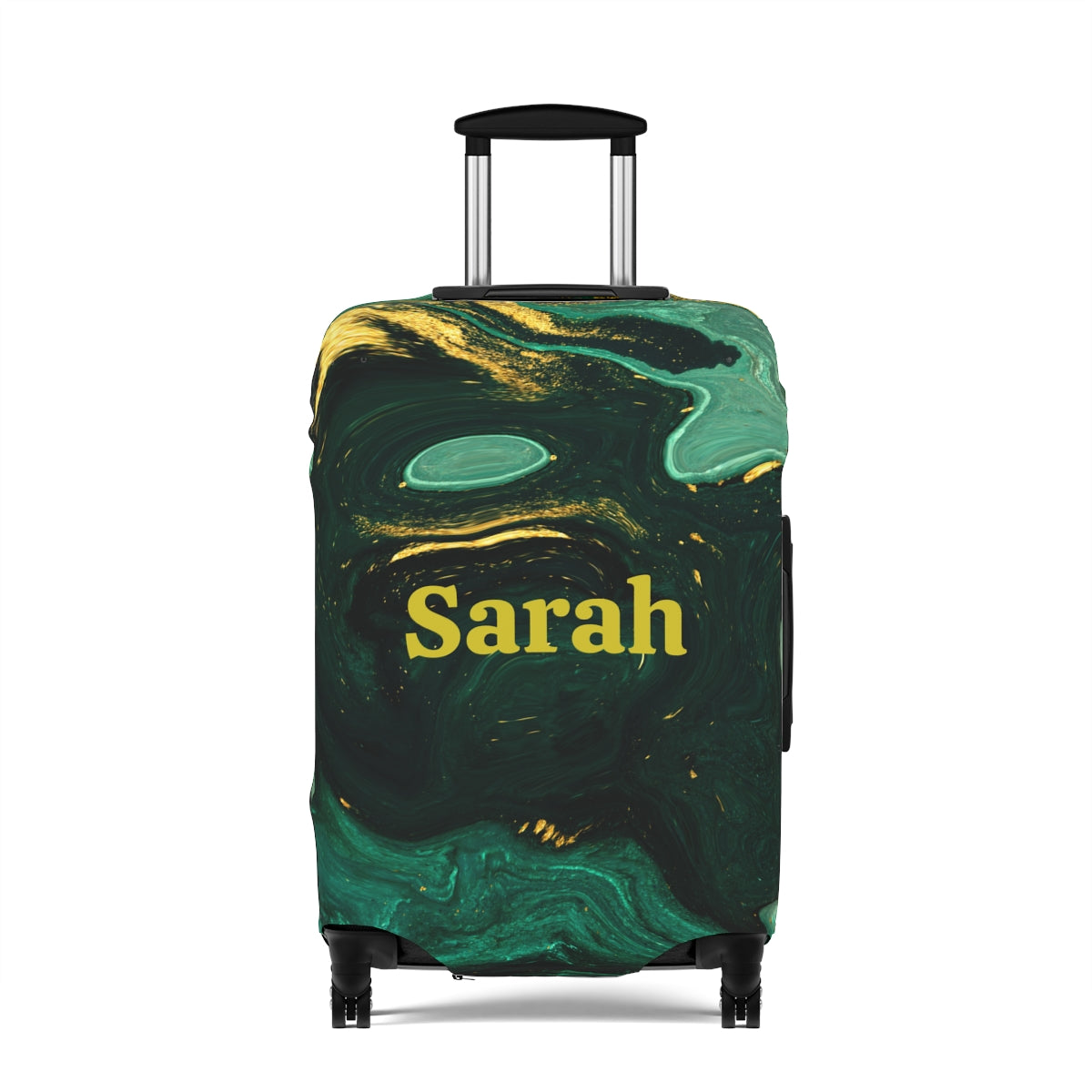 Personalized Marbel Design Name Luggage Cover