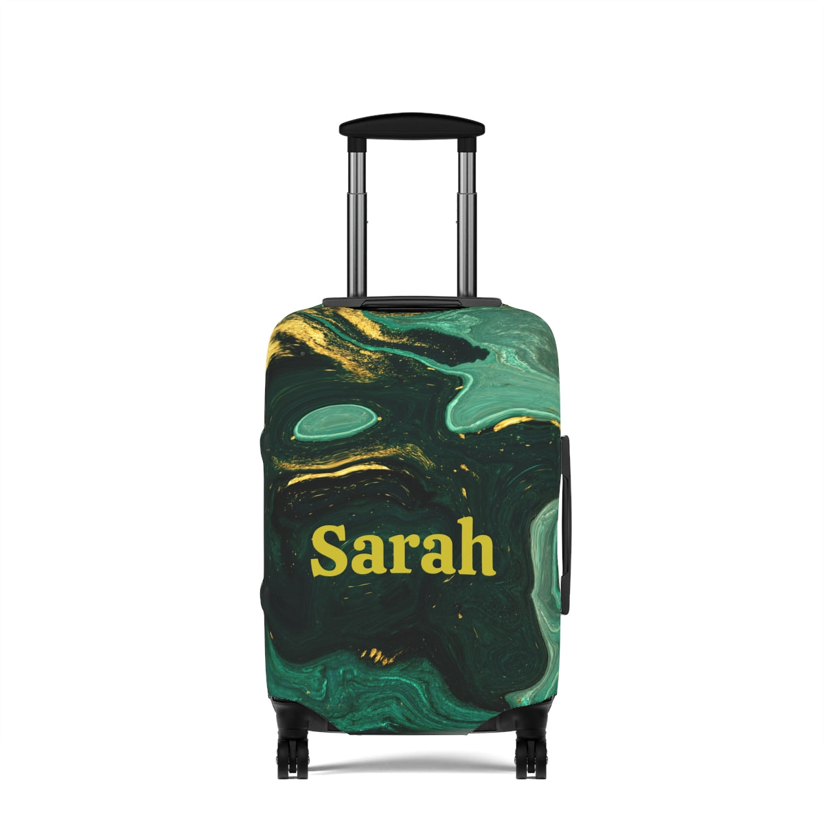 Personalized Marbel Design Name Luggage Cover