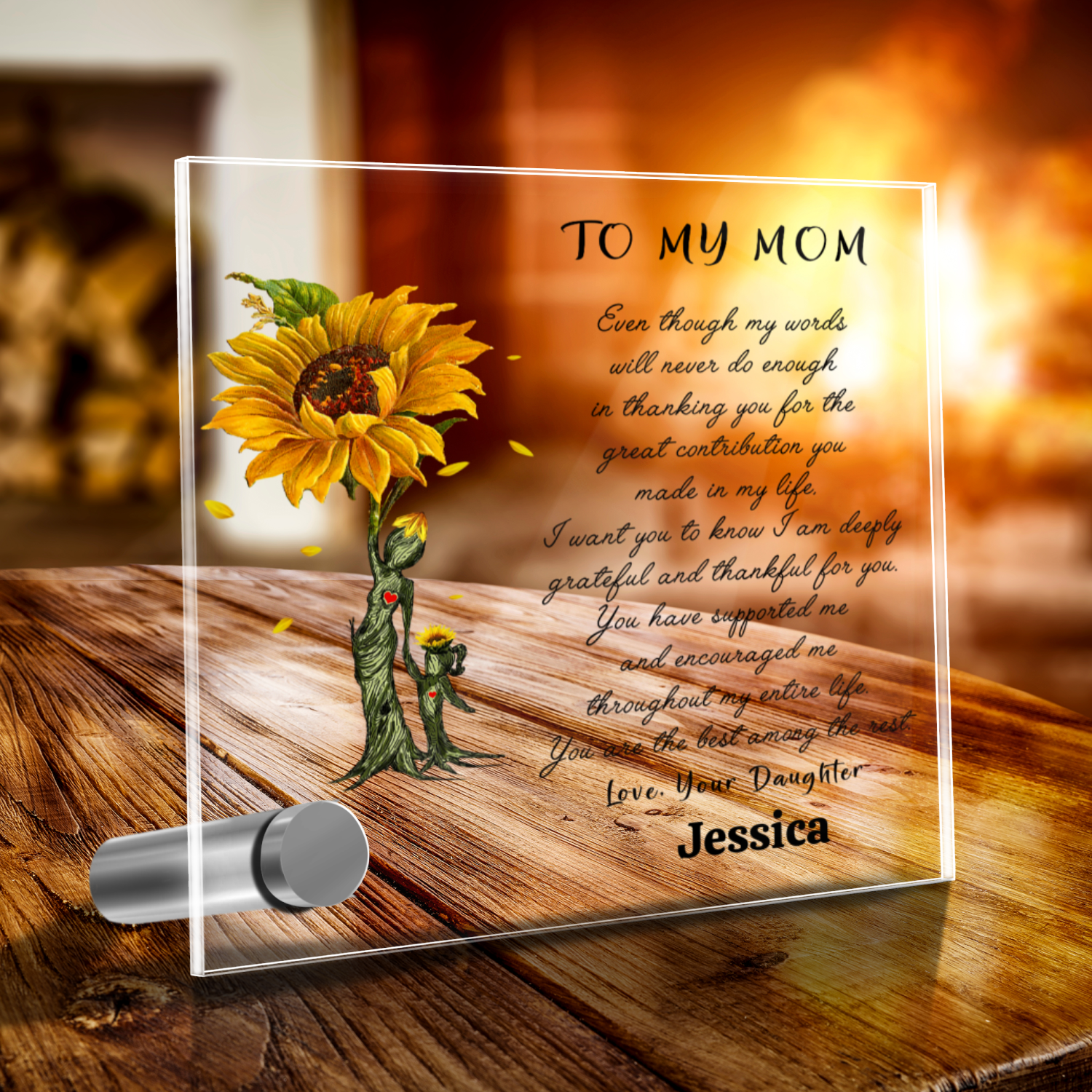 Eternal Necklace With Glass Message Stand