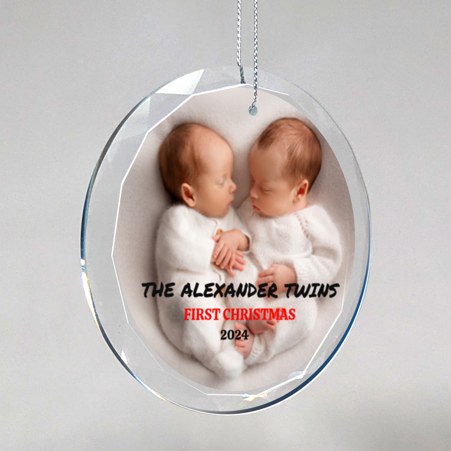 First Christmas Classic Elegance Glass Premium Ornament With Gift Box