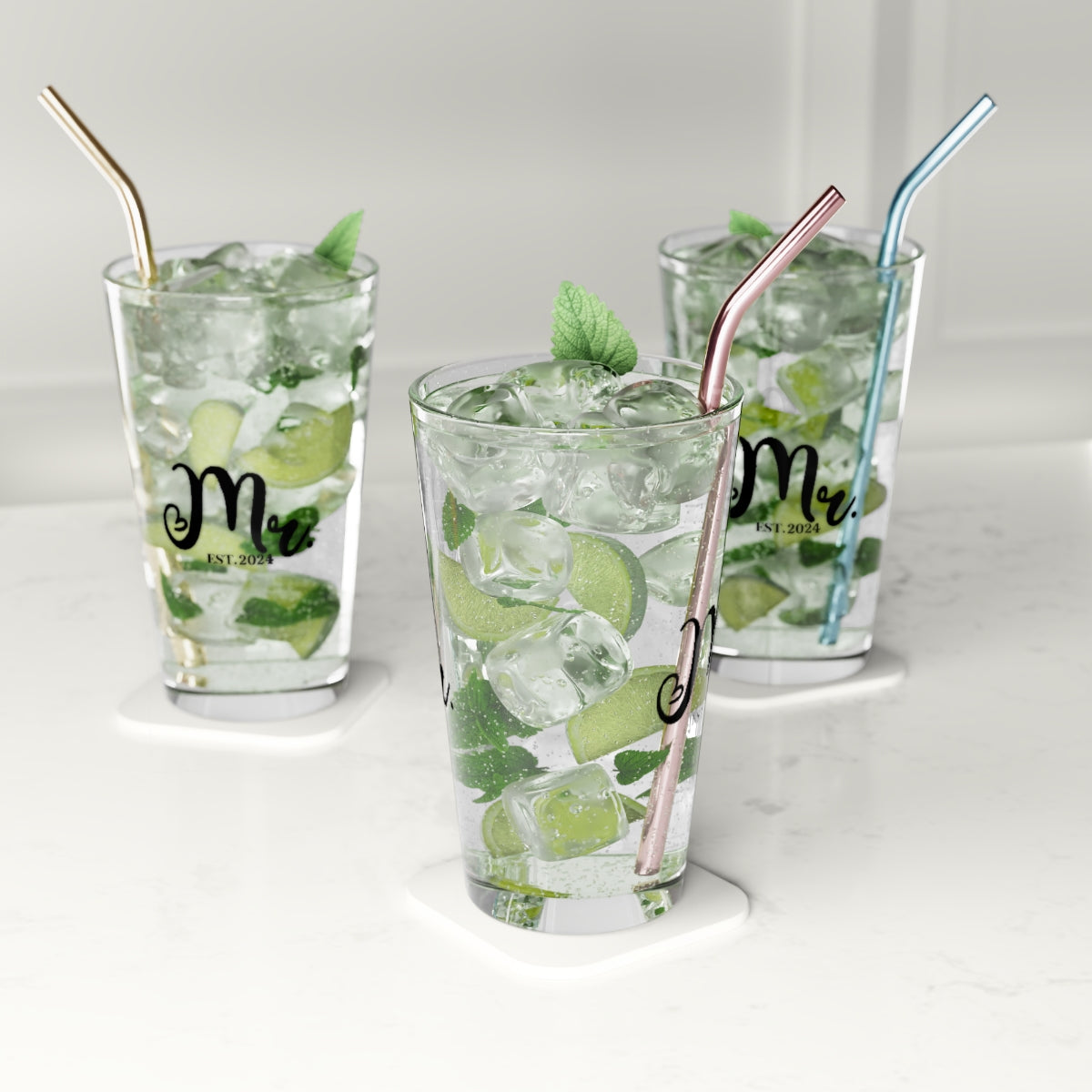 Wedding Glassware- Mr & Mrs