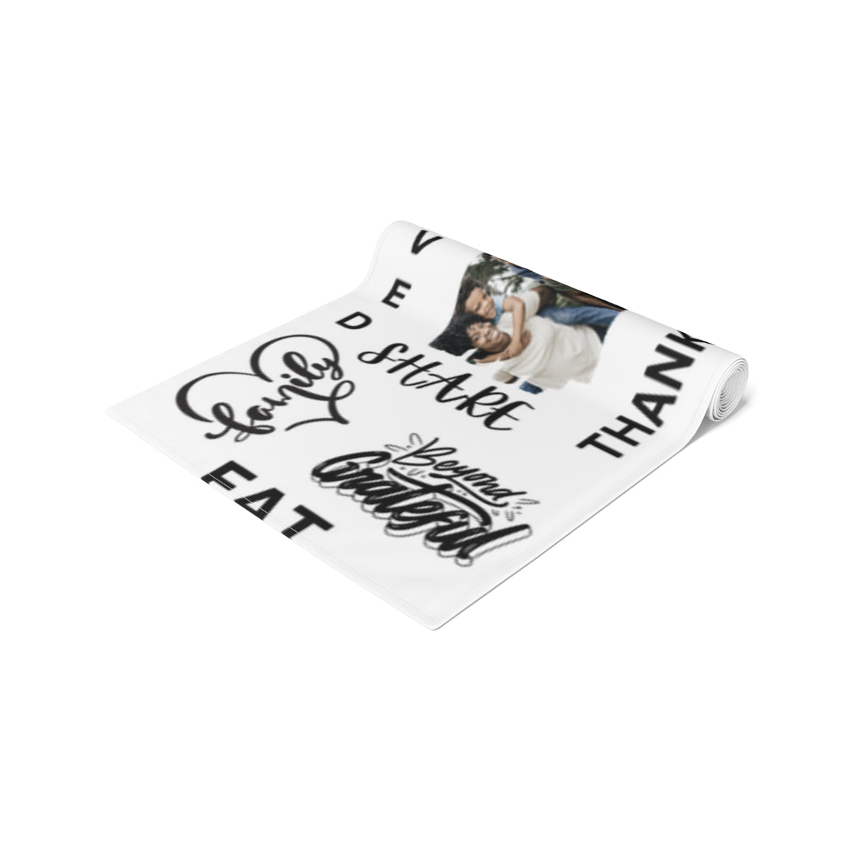 Personalized Family W/Pictures Table Runner (Cotton, Poly)