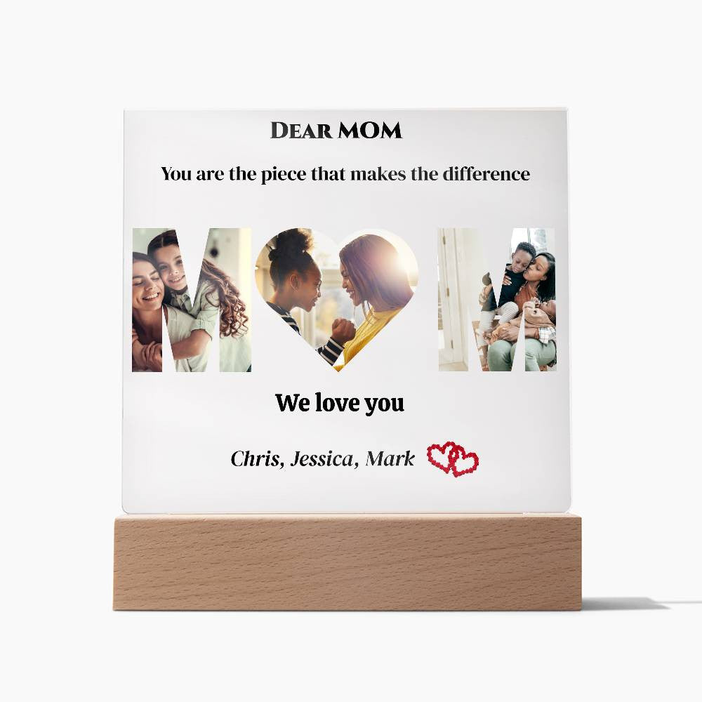 Dear Mom- Acrylic Square Plaque