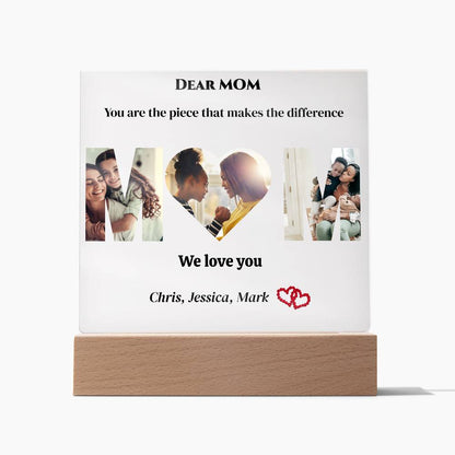 Dear Mom- Acrylic Square Plaque