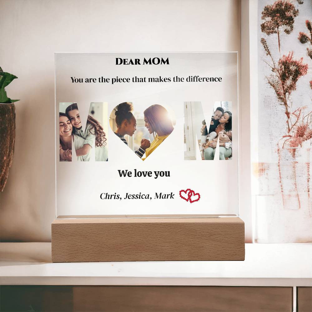 Dear Mom- Acrylic Square Plaque