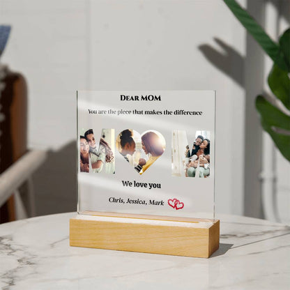 Dear Mom- Acrylic Square Plaque