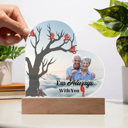 Personalized Memorial Acrylic Square and Heart Plaque