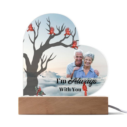 Personalized Memorial Acrylic Square and Heart Plaque