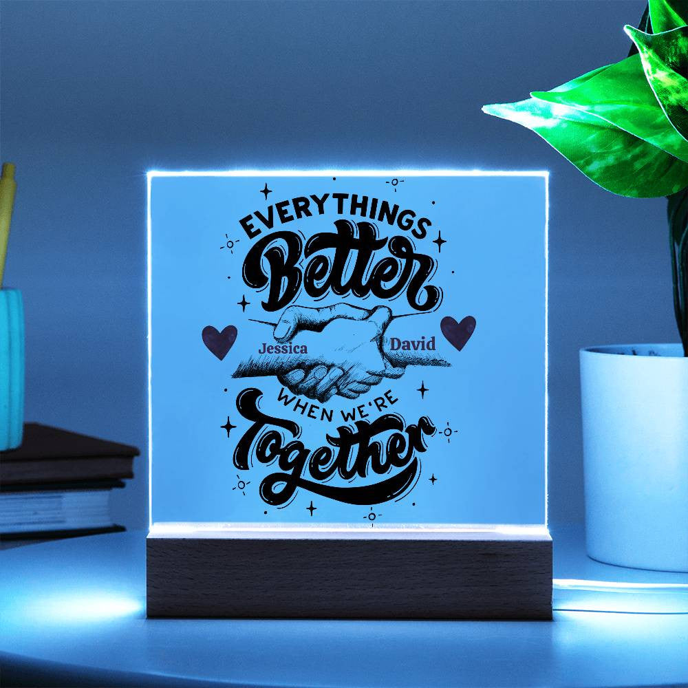 Personalized Couples Acrylic Square Plaque