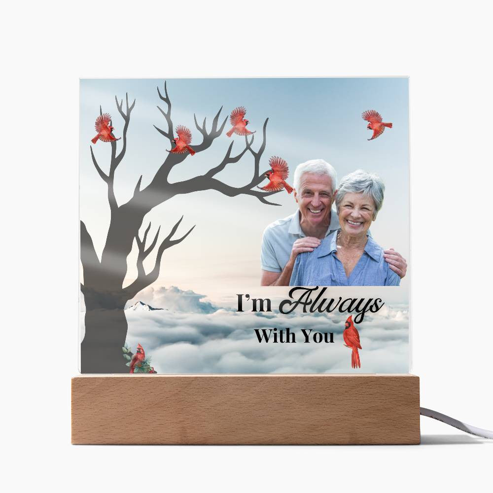 Personalized Memorial Acrylic Square and Heart Plaque