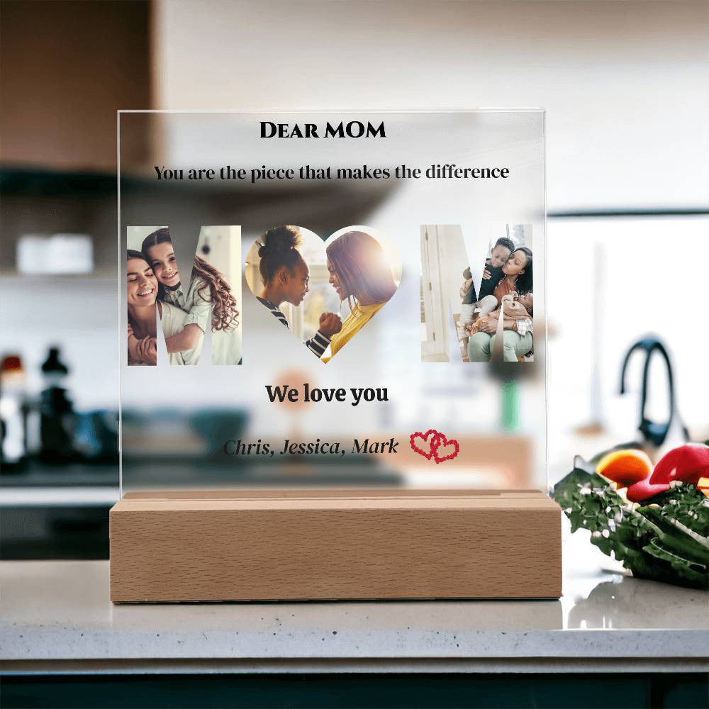 Dear Mom- Acrylic Square Plaque