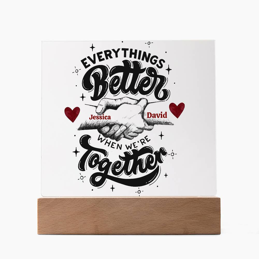 Personalized Couples Acrylic Square Plaque