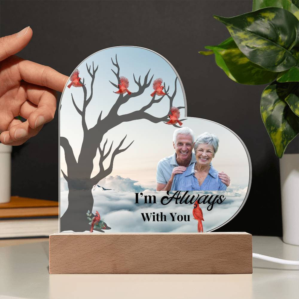 Personalized Memorial Acrylic Square and Heart Plaque