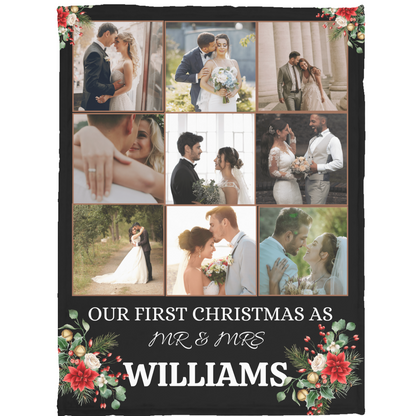 Our First Christmas Couples Blanket