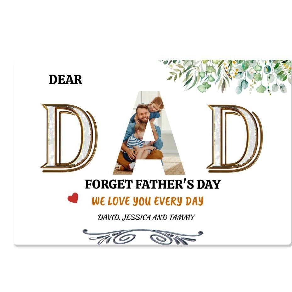 Dear DAD- High Gloss Metal Art Print (3:2)