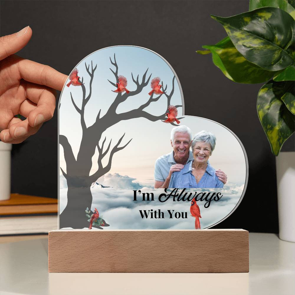 Personalized Memorial Acrylic Square and Heart Plaque