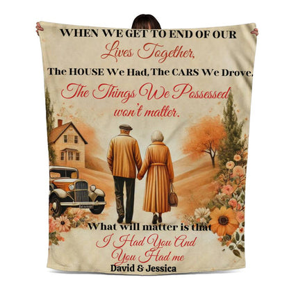 Timeless Love Couples Blanket – Cozy Comfort Meets Heartfelt Design Heirloom Photo Woven Blanket (Portrait)