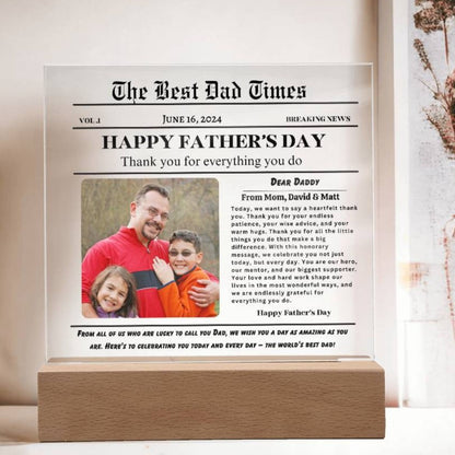 Best DAD times- Acrylic Square Plaque