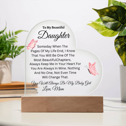 To My Daughter- Acrylic Square Plaque