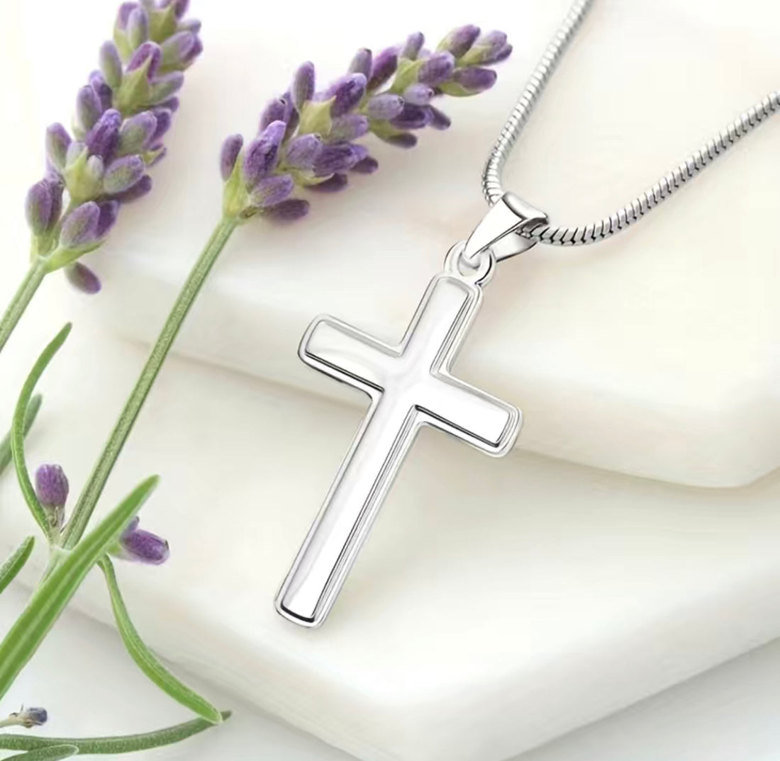 To my Dad- Cross Neckalce