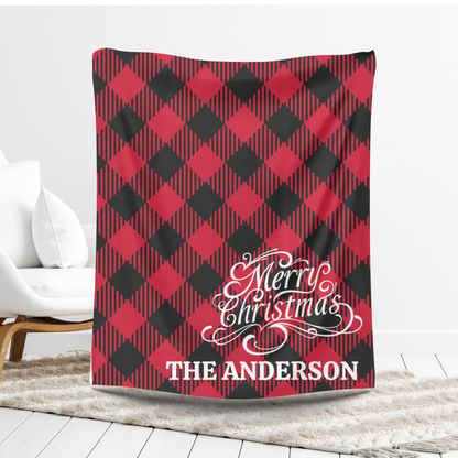 Personalized Christmas VPL Cozy Plush Fleece Blanket - Various Sizes