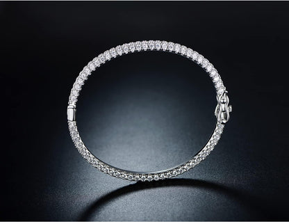 Radiant Elegance Pavé Crystal Bangle