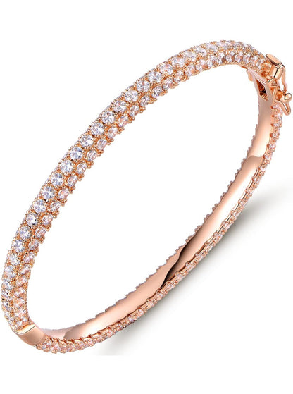 Radiant Elegance Pavé Crystal Bangle