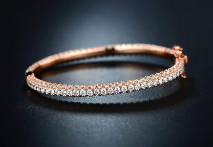 Radiant Elegance Pavé Crystal Bangle