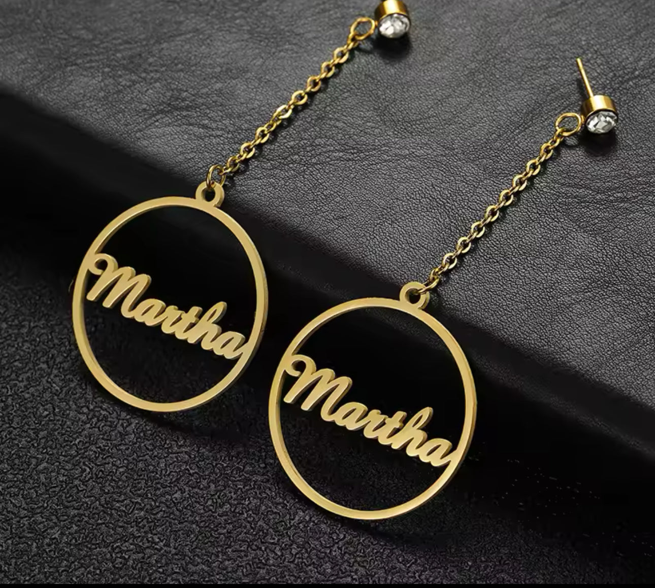 Personalized Name Earrings- HOOPS