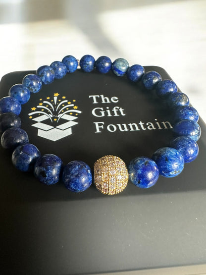 Blue Friendship Bracelet- Natural Jade