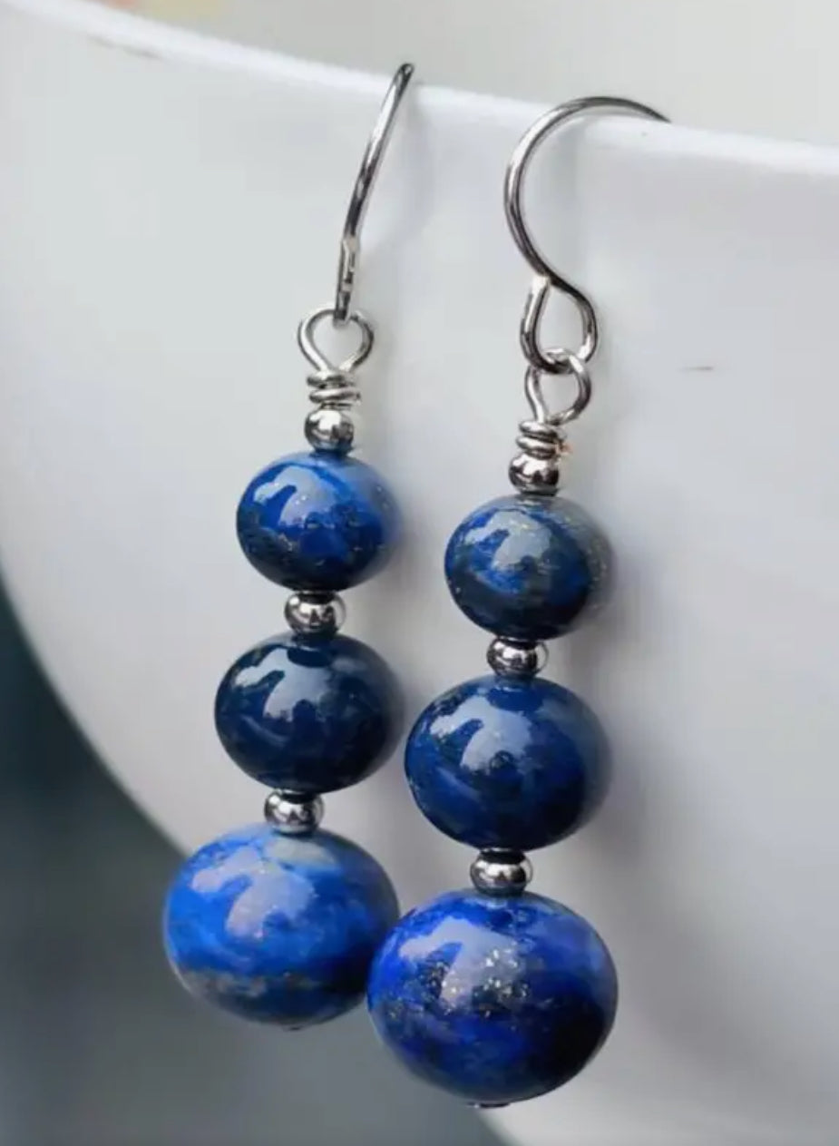 Blue Chic Lapis Lazuli Earrings