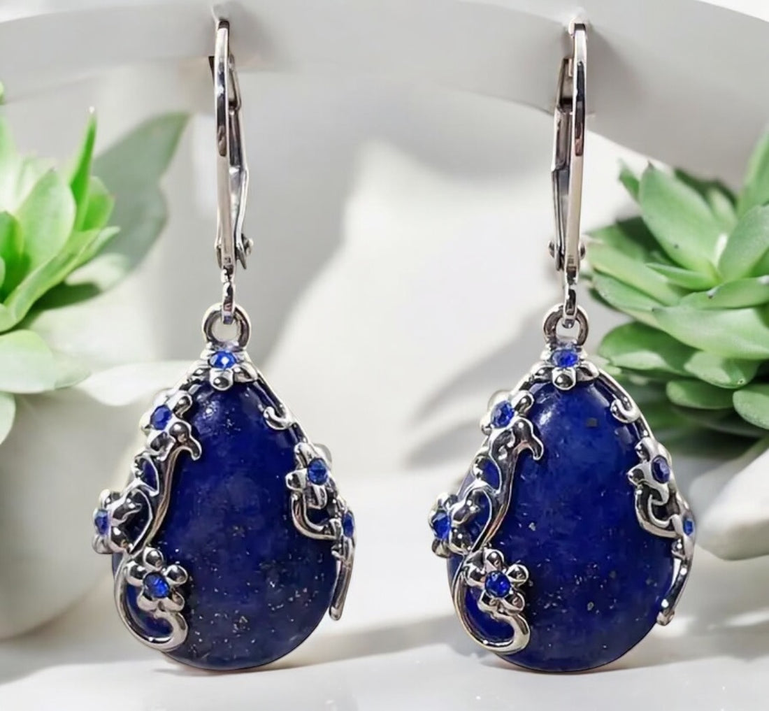 Blue Bohemian Lapis Lazuli Earrings