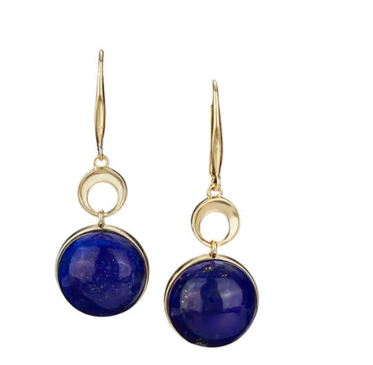 Blue Chic Gourd Earrings with Lapis Lazuli Accents